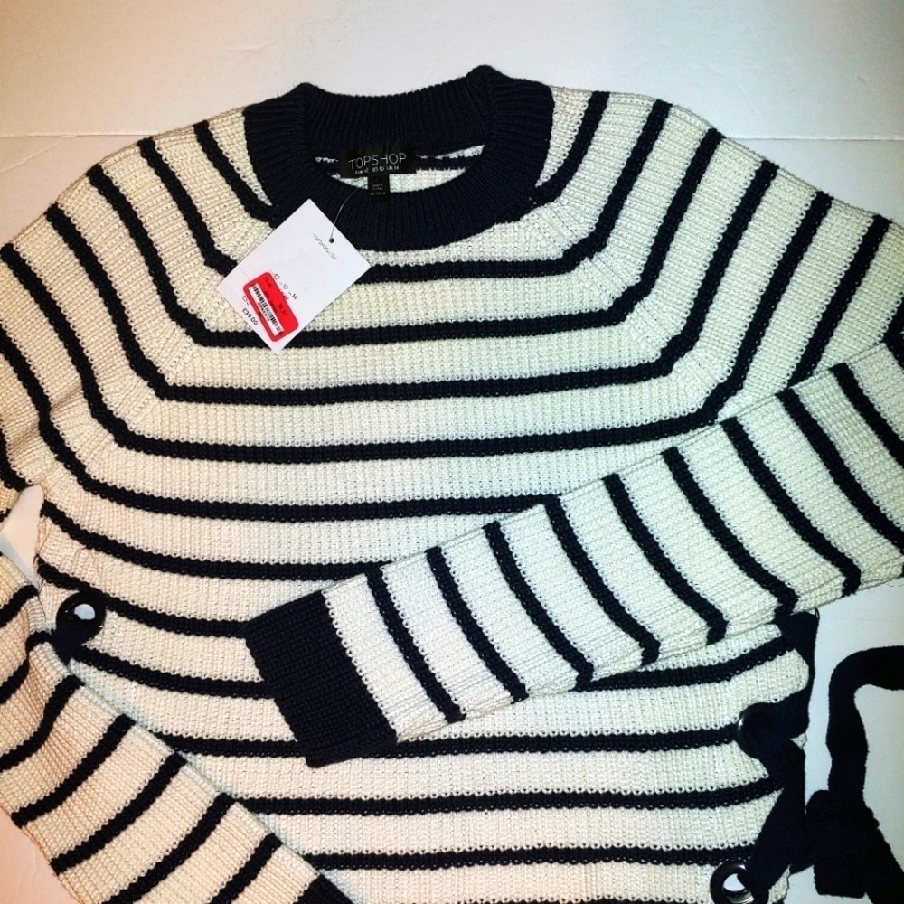 NWT Topshop Stripe Sweater 10